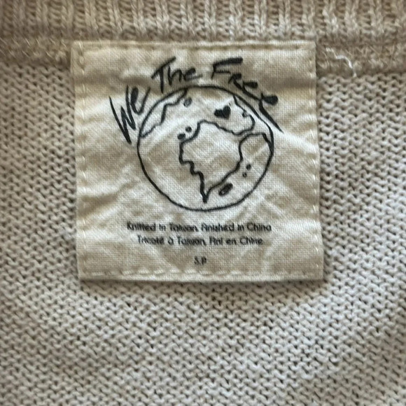 We the Free sz S oversized cotton tie dyed knitwear sweater 26” x 29” - Picture 5 of 8